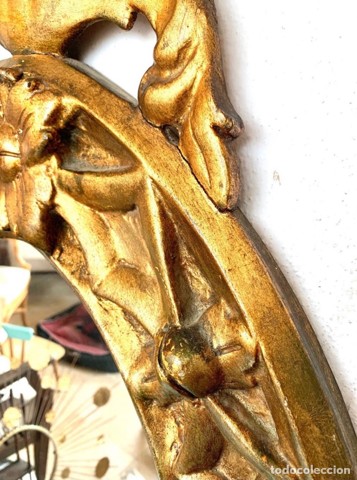 Antig&uuml;edades: ESPEJO ANTIGUO DE MADERA TALLADO - Foto 6