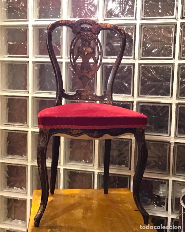 Antig&uuml;edades: SILLA DE MARQUETER&Iacute;A S. XIX - Foto 2