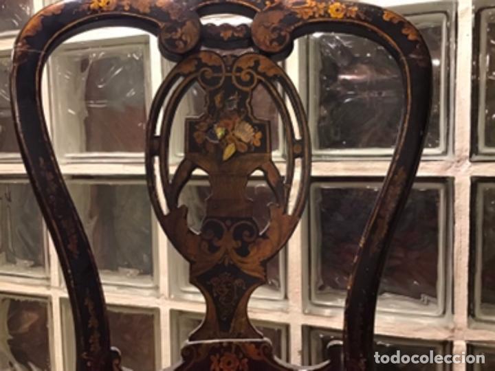 Antig&uuml;edades: SILLA DE MARQUETER&Iacute;A S. XIX - Foto 3