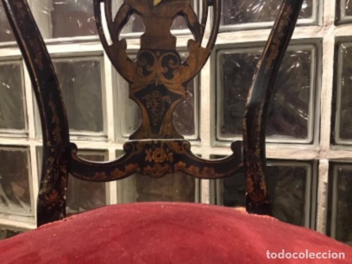 Antig&uuml;edades: SILLA DE MARQUETER&Iacute;A S. XIX - Foto 5