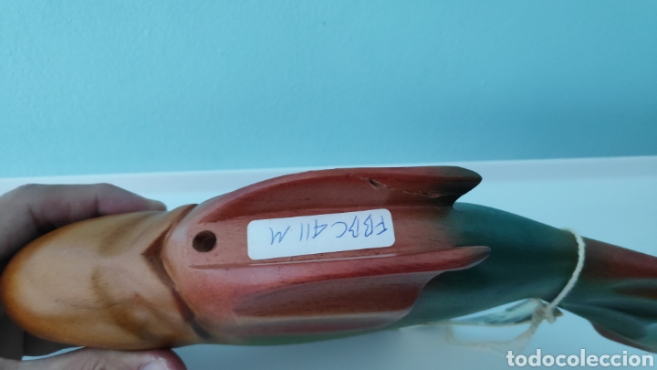 Antig&uuml;edades: Pez americano tallado en madera y pintado - Foto 8