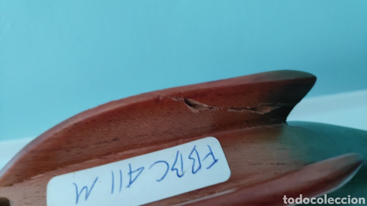Antig&uuml;edades: Pez americano tallado en madera y pintado - Foto 9