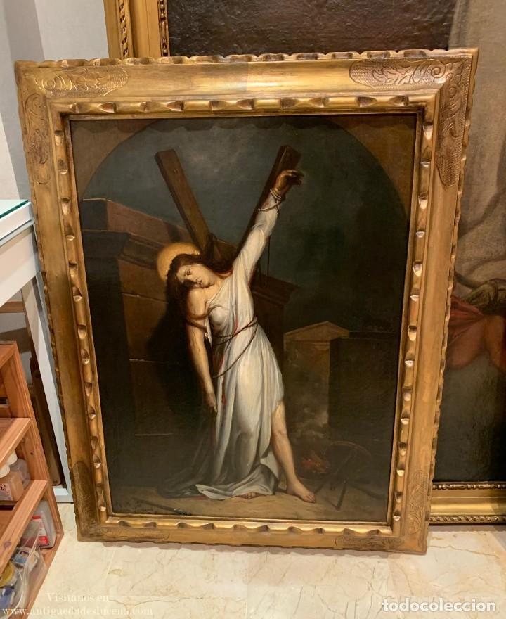 Antig&uuml;edades: &Oacute;leo sobre lienzo Santa Eulalia - Foto 1