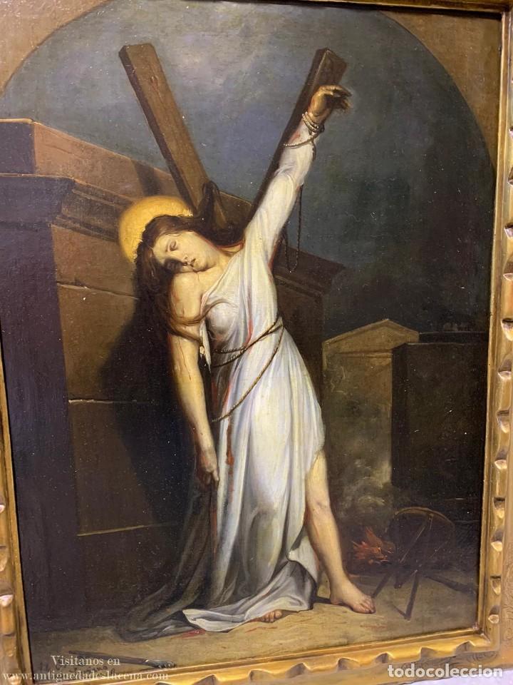 Antig&uuml;edades: &Oacute;leo sobre lienzo Santa Eulalia - Foto 2