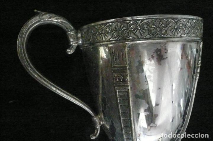 Antig&uuml;edades: JARRA de 1900. A.G. DUFVA. Estocolmo. Silver plated. - Foto 4