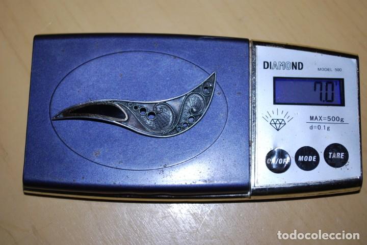 Antig&uuml;edades: Broche de plata con un elemento chapado en oro . - Foto 5