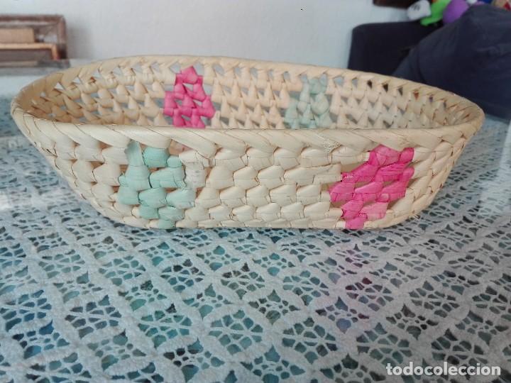 Antig&uuml;edades: Cesta de mimbre para el pan o las servilletas - Foto 1