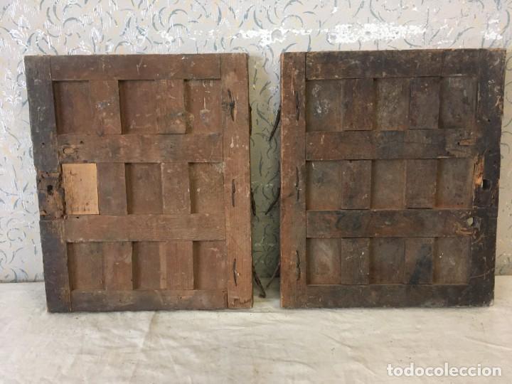 Antig&uuml;edades: VENTANUCOS ANTIGUOS OSCUROS. MUY ROBUSTOS.CONSERVAN GANCHOS ORIGINALES - Foto 5
