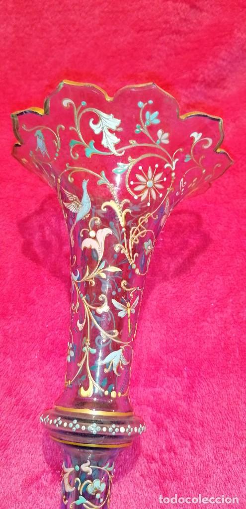 Antig&uuml;edades: FLORERO ANTIGUO CON ESMALTES - Foto 21