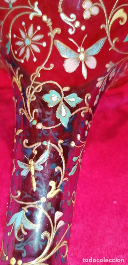 Antig&uuml;edades: FLORERO ANTIGUO CON ESMALTES - Foto 23