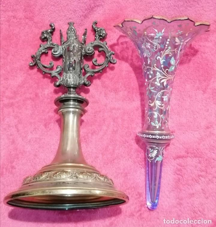 Antig&uuml;edades: FLORERO ANTIGUO CON ESMALTES - Foto 32