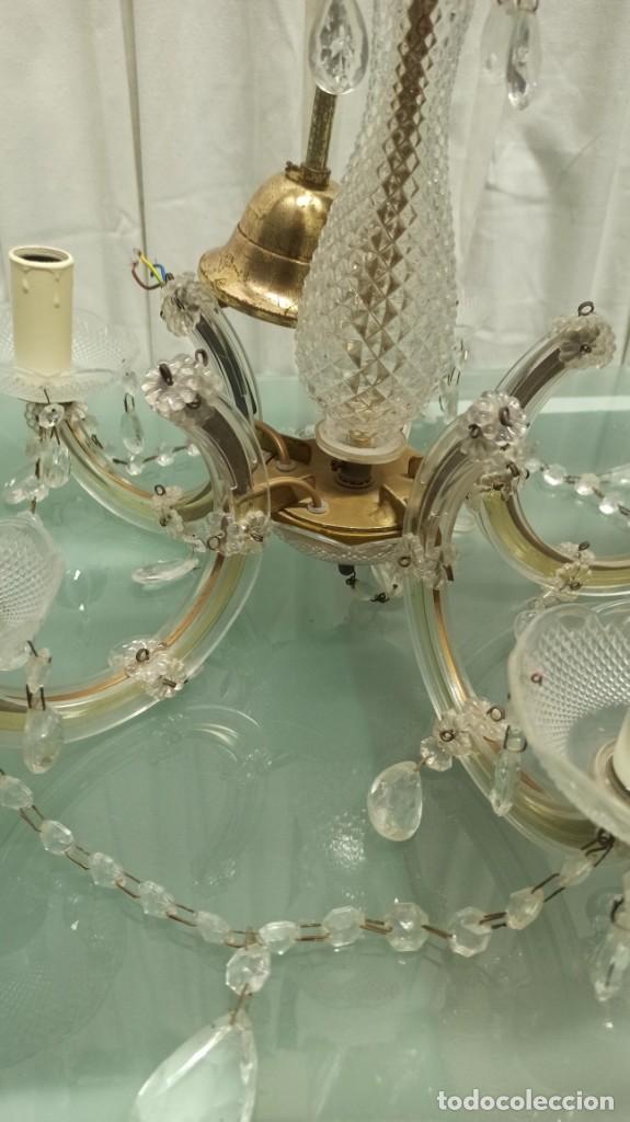 Antig&uuml;edades: L&aacute;mpara cristal antigua - Foto 7