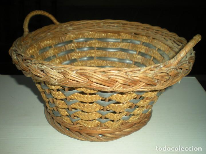 Antiques: CANASTILLO O CESTILLO MIMBRE D23CM H11CM