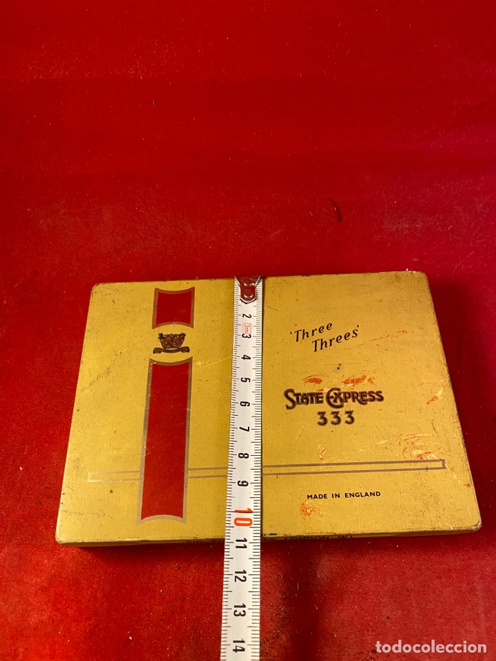 Antig&uuml;edades: Caja met&aacute;lica STATE EXPRESS 333 - Foto 3