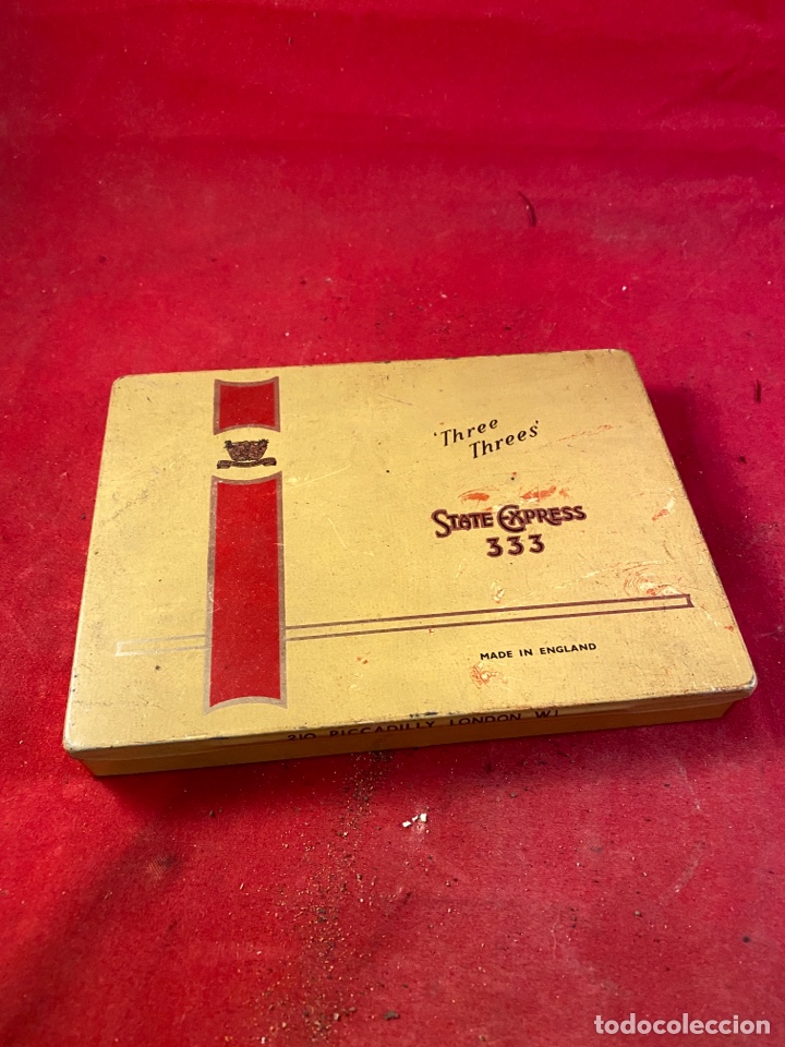 Antig&uuml;edades: Caja met&aacute;lica STATE EXPRESS 333 - Foto 1