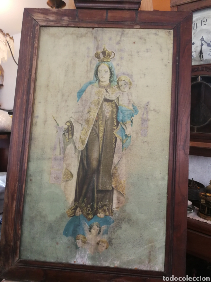 Antig&uuml;edades: LITOGRAF&Iacute;A VIRGEN DEL CARMEN - Foto 2