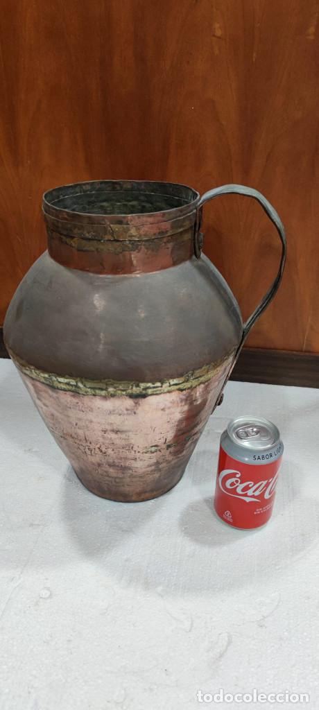 Antig&uuml;edades: Lechera - recipiente de cobre de una asa - Foto 1