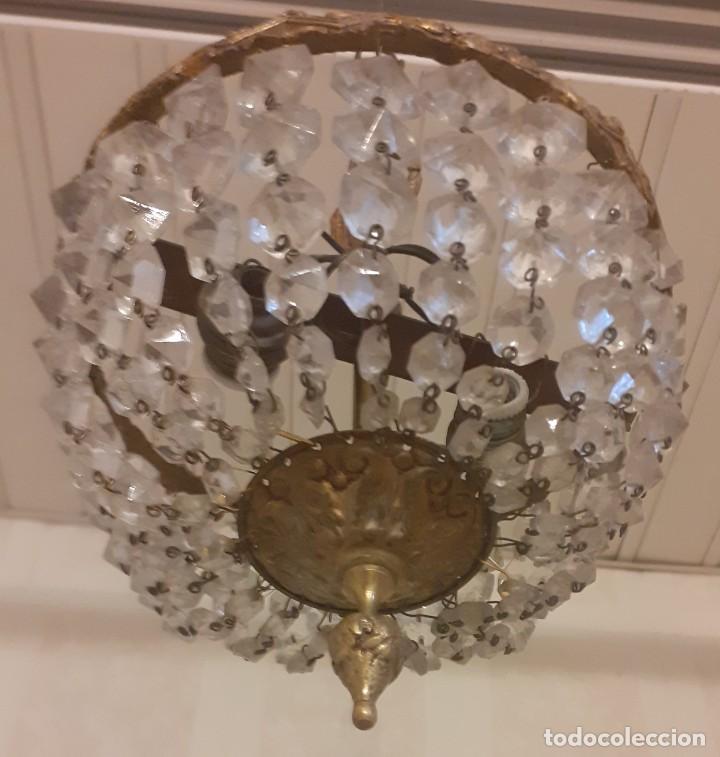 Antig&uuml;edades: L&aacute;mpara modernista plaf&oacute;n farol - Foto 1