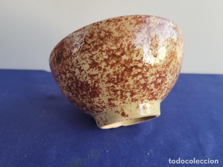 Antig&uuml;edades: Cuenco de gres con cristales marrones (hecho a mano) y esmalte, Jap&oacute;n - Foto 2