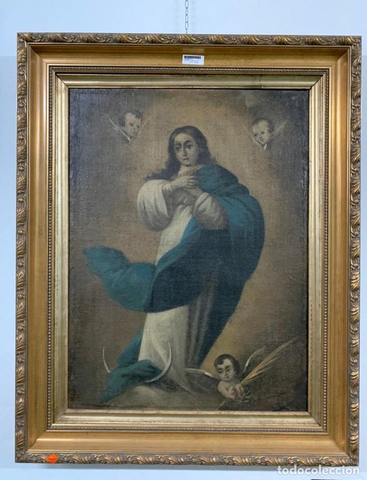 Antig&uuml;edades: Lienzo antiguo Inmaculada Concepci&oacute;n - Foto 1
