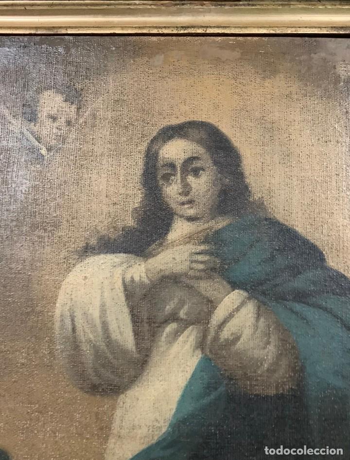 Antig&uuml;edades: Lienzo antiguo Inmaculada Concepci&oacute;n - Foto 3