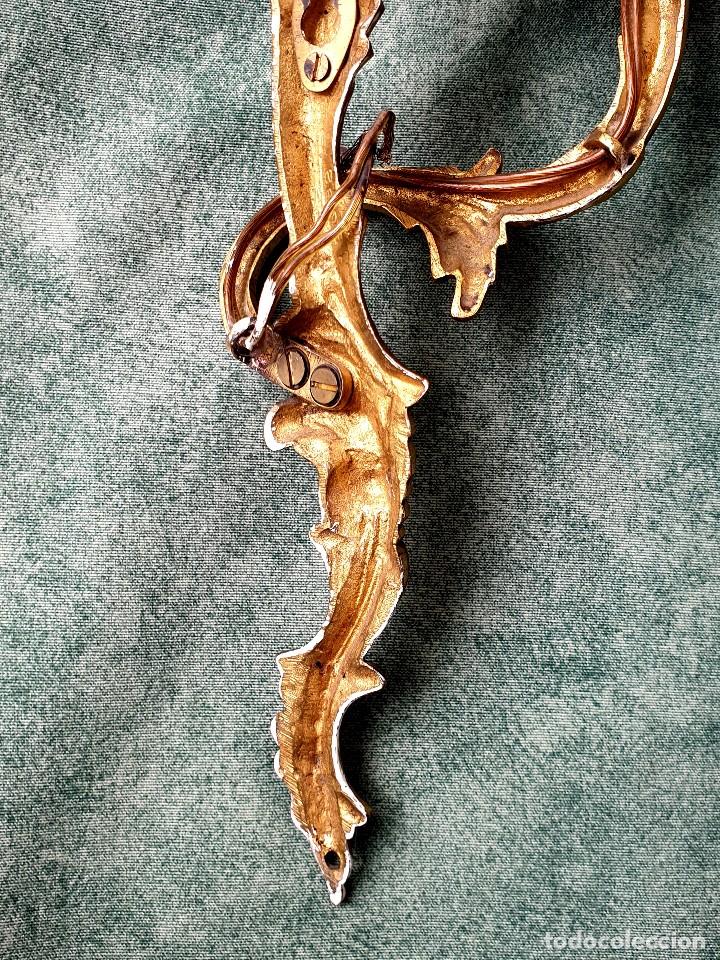 Antig&uuml;edades: APLIQUE EN BRONCE DORADO ESTILO LUIS XV ROCOC&Oacute; - Foto 6