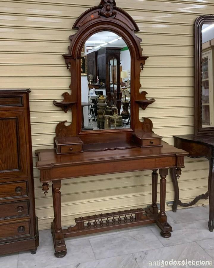 Antig&uuml;edades: Coqueta tocador de caoba - Foto 1
