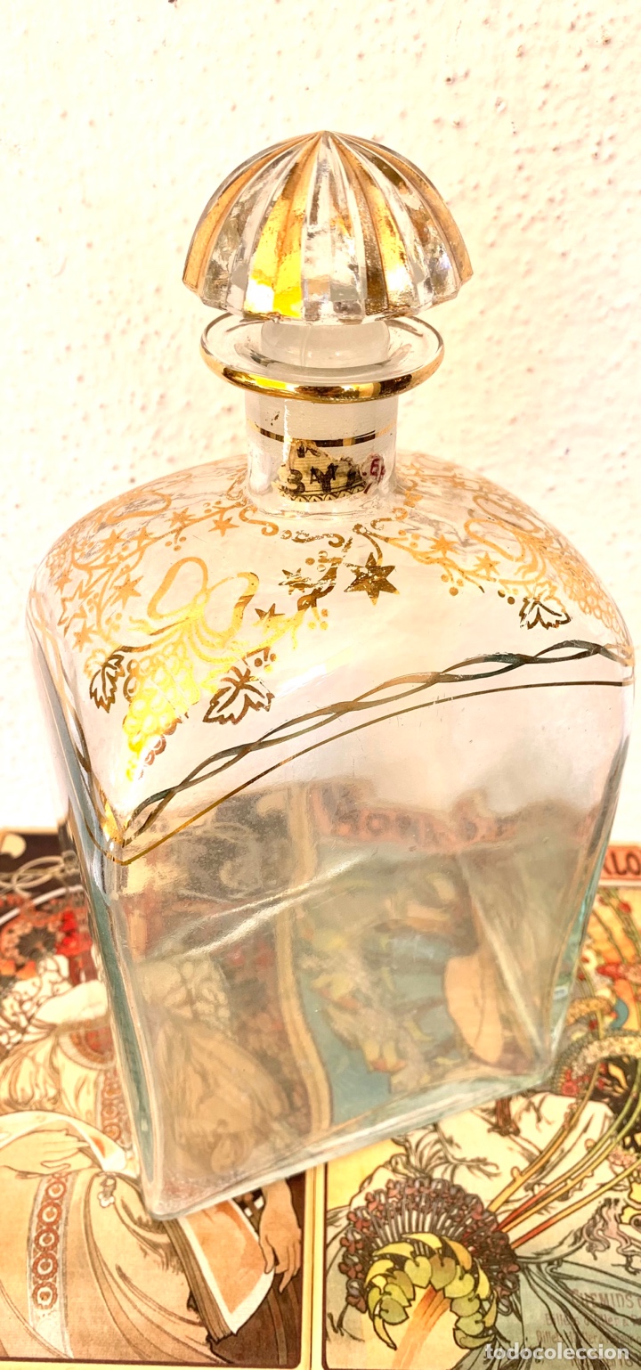 Antig&uuml;edades: ANTIGUA BOTELLA DE CRISTAL. MAH. - Foto 3