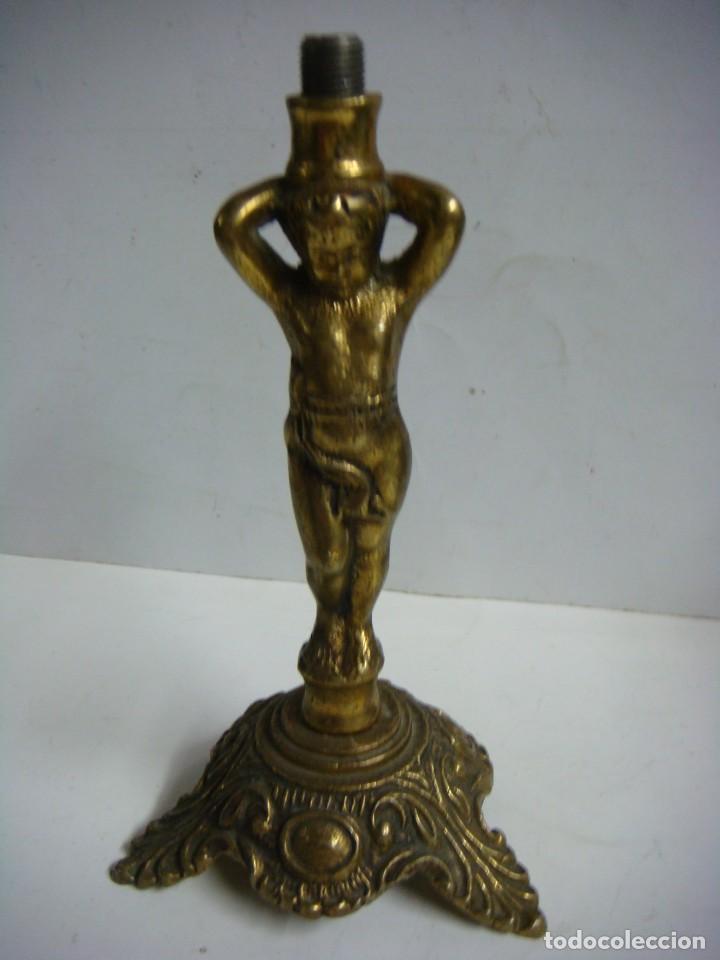 Antig&uuml;edades: PORTALAMPARA EM BRONCE ANTIGUO-(&) - Foto 1