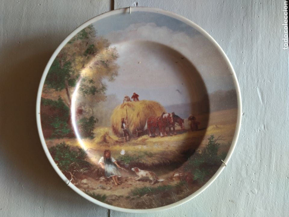 Antig&uuml;edades: Pareja de platos de Limoges. - Foto 5