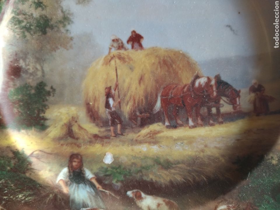 Antig&uuml;edades: Pareja de platos de Limoges. - Foto 4