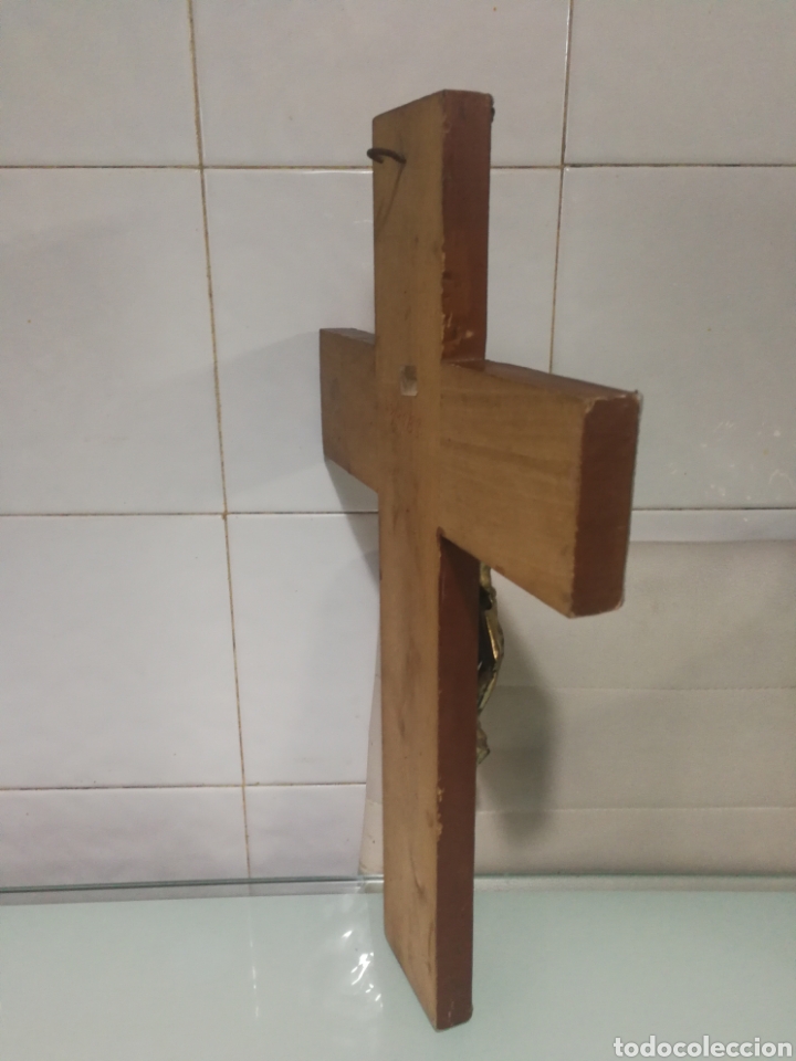 Antig&uuml;edades: CRUCIFIJO VINTAGE MADERA - Foto 5