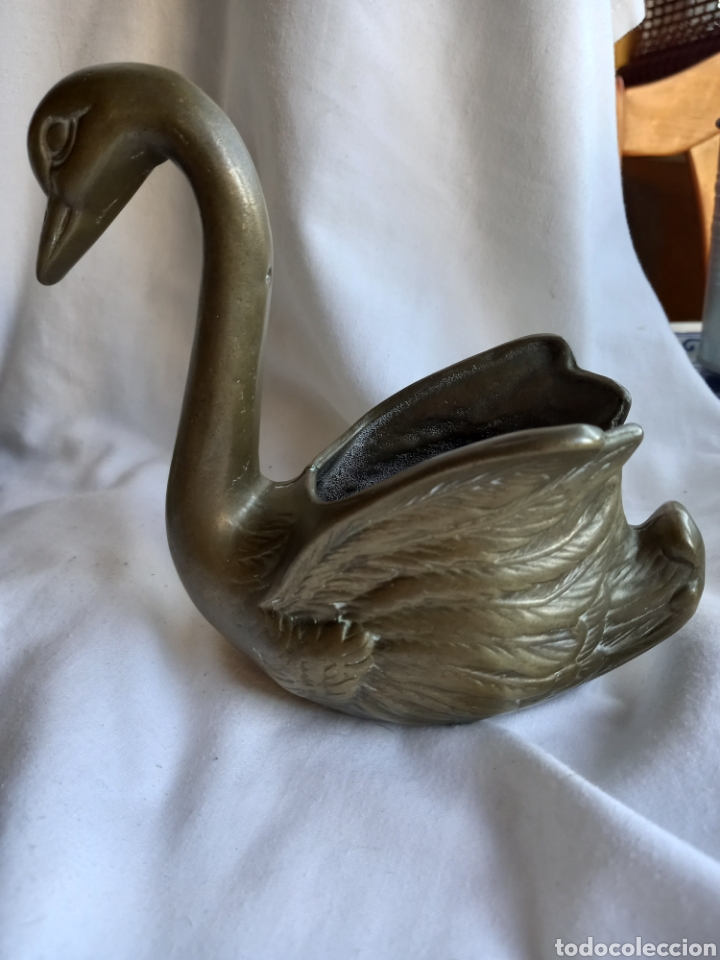 Antig&uuml;edades: BONITO CISNE EN BRONCE - Foto 2