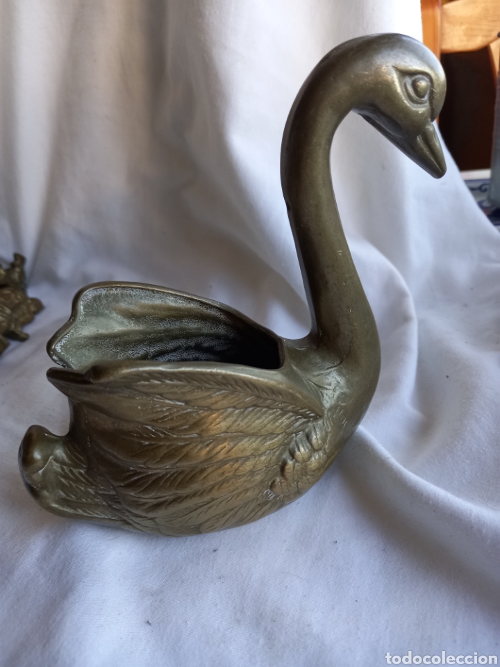 Antig&uuml;edades: BONITO CISNE EN BRONCE - Foto 4