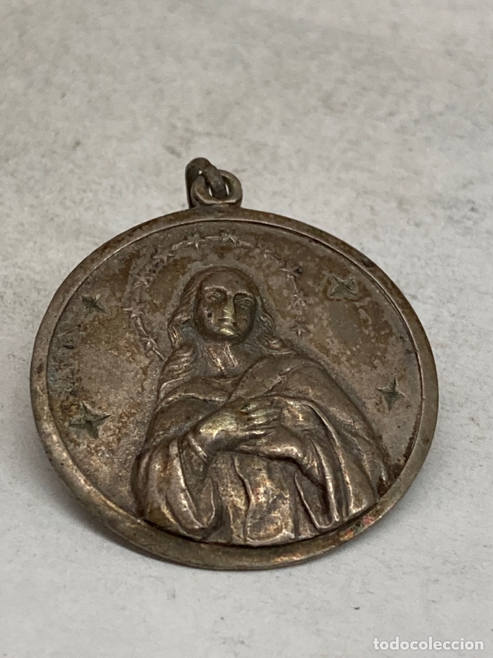 Antig&uuml;edades: Medalla de plata religiosa - Foto 1