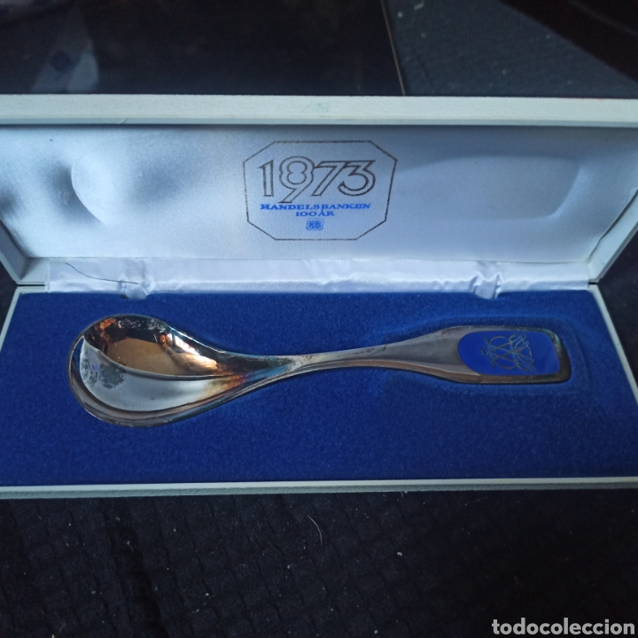 Antiques: ANTIGUA CUCHARA DE PLATA Y ESMALTES - W.&S. SORENSEN