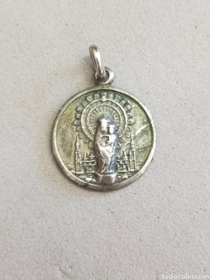 Antig&uuml;edades: MEDALLA DE PLATA VIRGEN DEL PILAR - Foto 1