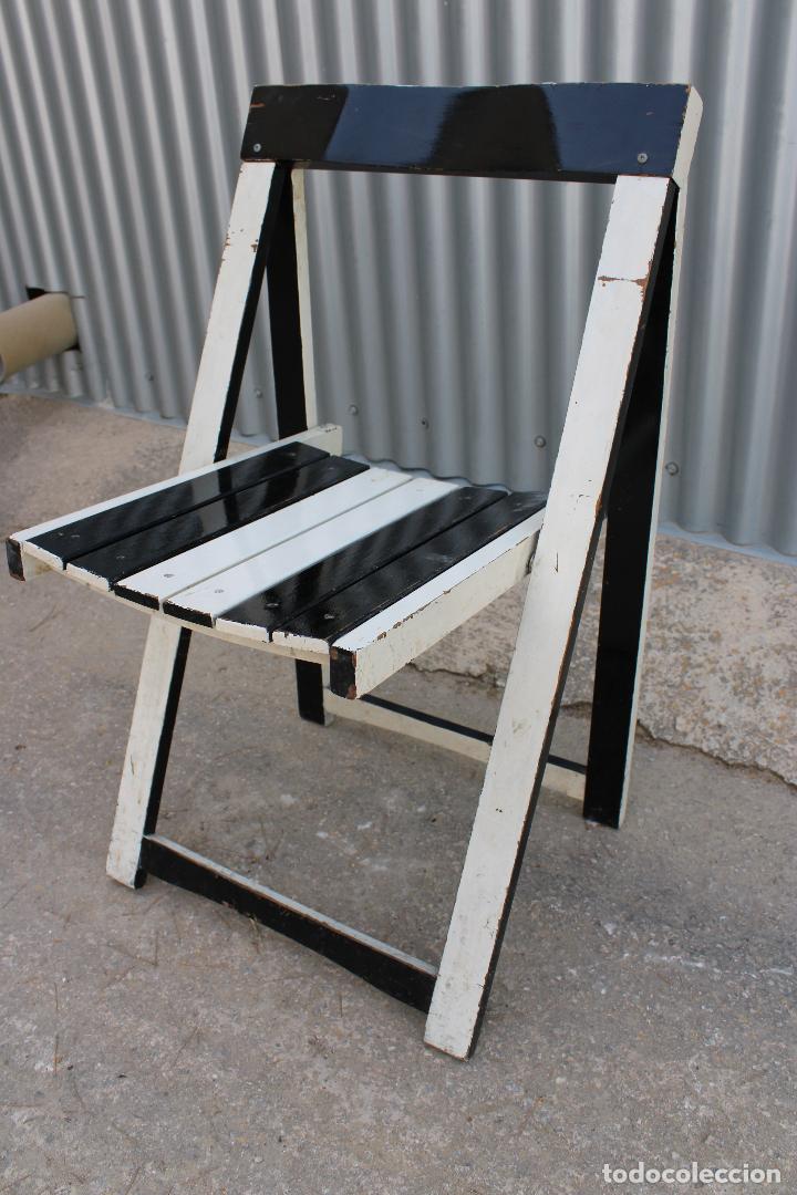 Antig&uuml;edades: silla de madera plegable - Foto 4