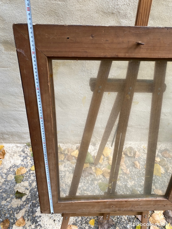 Antig&uuml;edades: Marco dorado madera siglo XIX - Foto 9