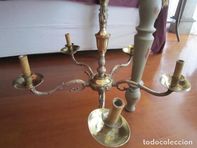 Antig&uuml;edades: Lampara de techo bronce - Foto 2