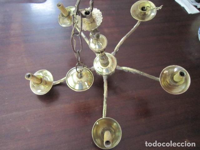 Antig&uuml;edades: Lampara de techo bronce - Foto 3