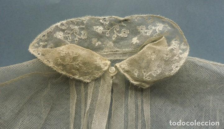Antig&uuml;edades: FALSA CAMISA DE ENCAJE DE MALINAS S.XIX - Foto 2