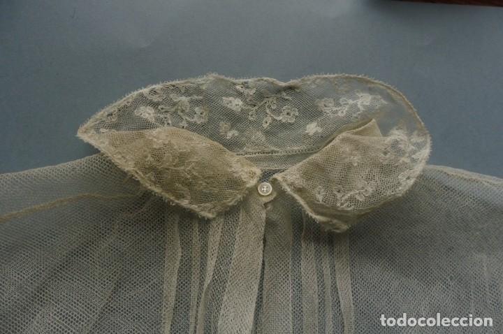 Antig&uuml;edades: FALSA CAMISA DE ENCAJE DE MALINAS S.XIX - Foto 4