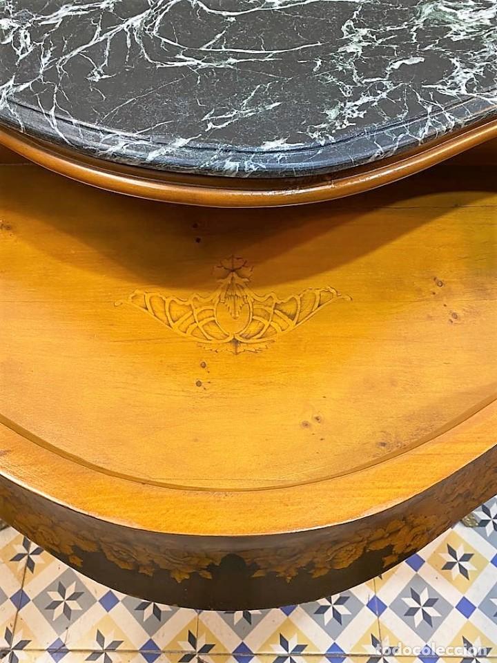 Antig&uuml;edades: COMODA ESTILO LUIS XV ABOMBADA CON MARQUETERIA - Foto 6