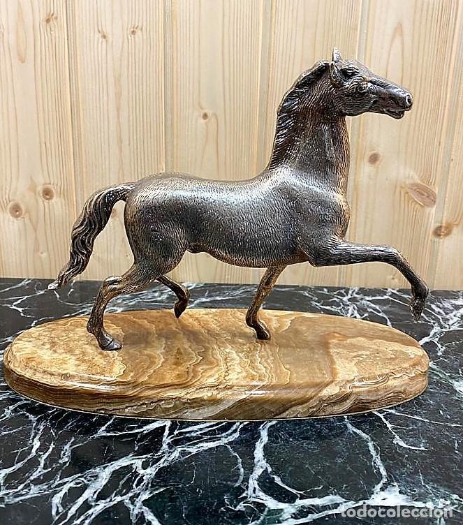 Antig&uuml;edades: ESCULTURA CABALLO EN BRONCE - Foto 5