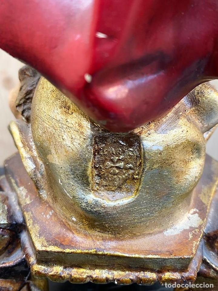 Antig&uuml;edades: NI&Ntilde;O EN PASTA MADERA CON SELLO - Foto 6