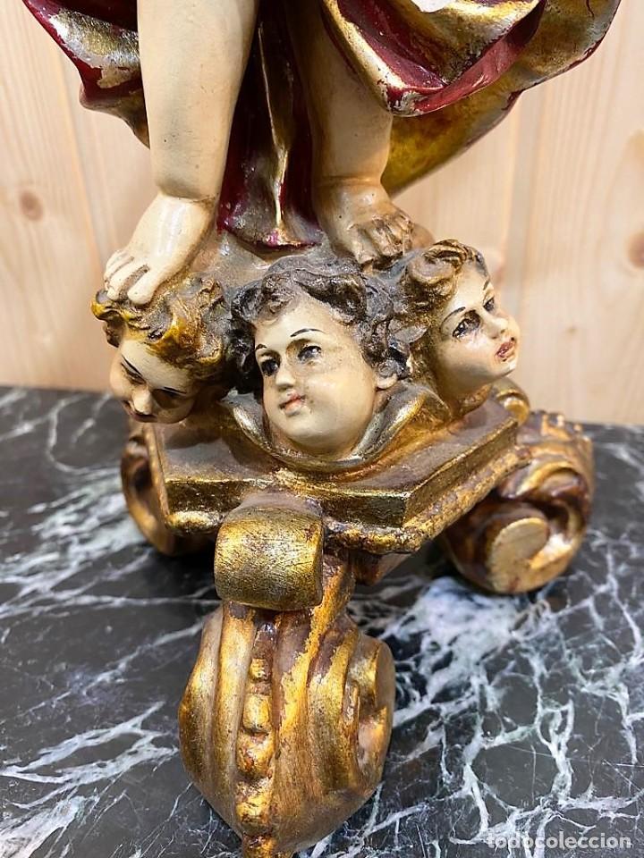 Antig&uuml;edades: NI&Ntilde;O EN PASTA MADERA CON SELLO - Foto 8