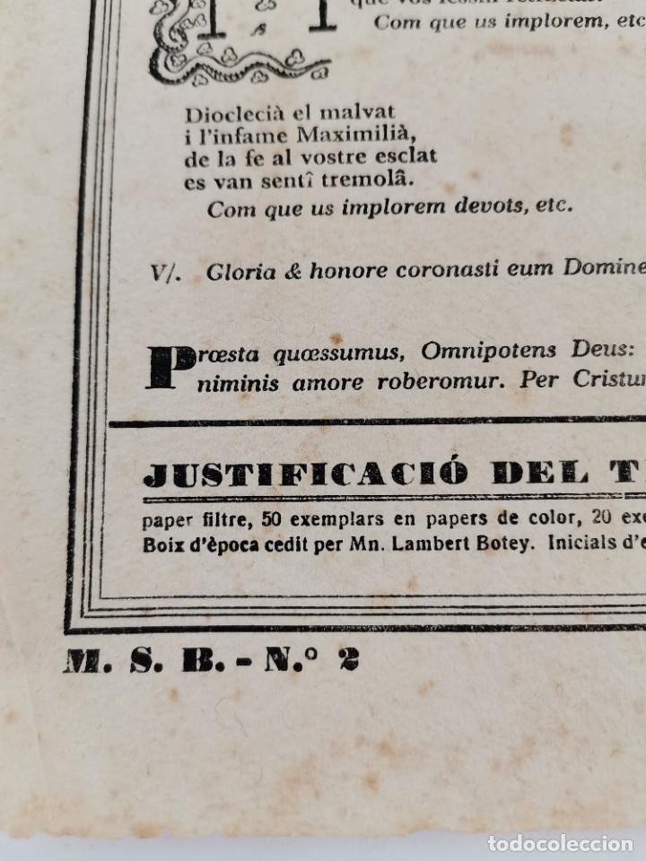 Antig&uuml;edades: GOIGS DE SANT PANCRAS, 1926. - Foto 2