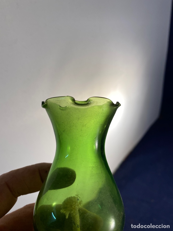 Antig&uuml;edades: Quinque de Cristal verde - Foto 5