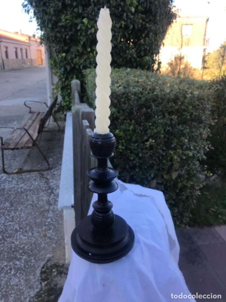 Antig&uuml;edades: Candelero, caoba - Foto 1
